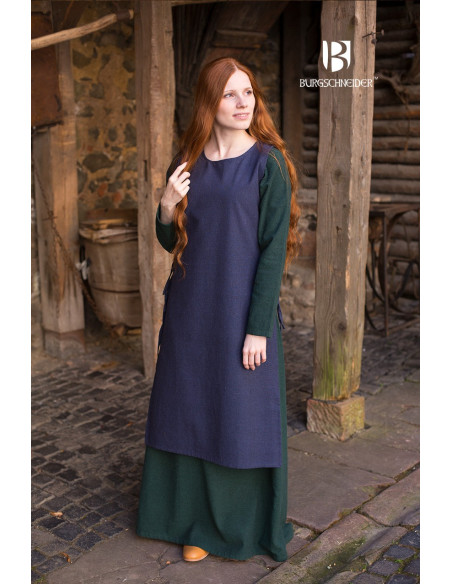 Medieval Women's Surcoat Haithabu Blue
