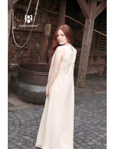 Medieval sleeveless tunic Aveline, cream 2