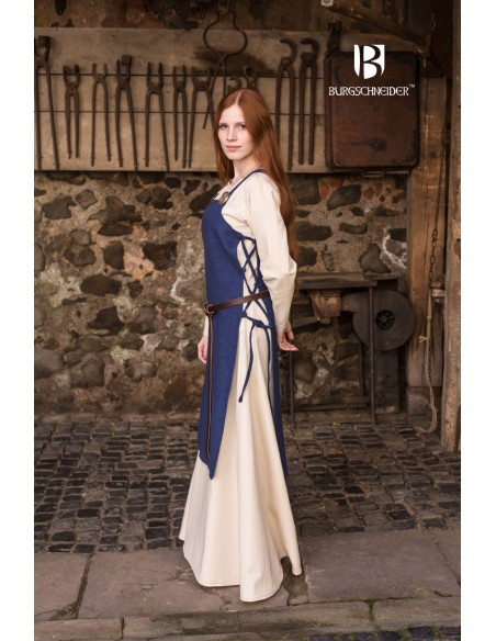 Gyda Blue Cotton Surcoat