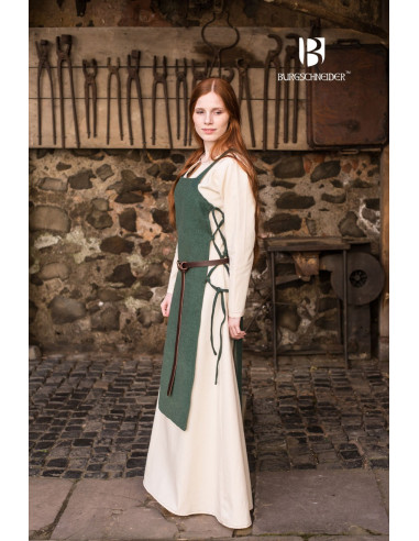 Gyda Green Cotton Surcoat