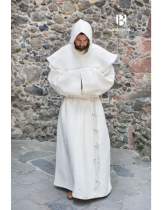 Medieval monk costume Benediktus, white