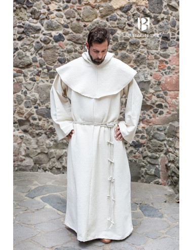 Robe of medieval monk Benediktus, white