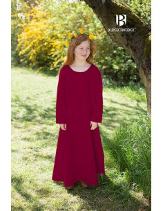 Medieval tunic for girls, Ylvi burgundy