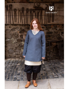 Medieval Tunic Frekja Grey-Blue