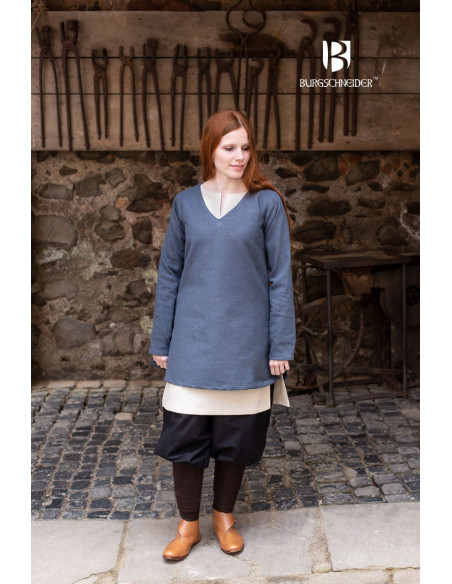 Medieval Tunic Frekja Grey-Blue