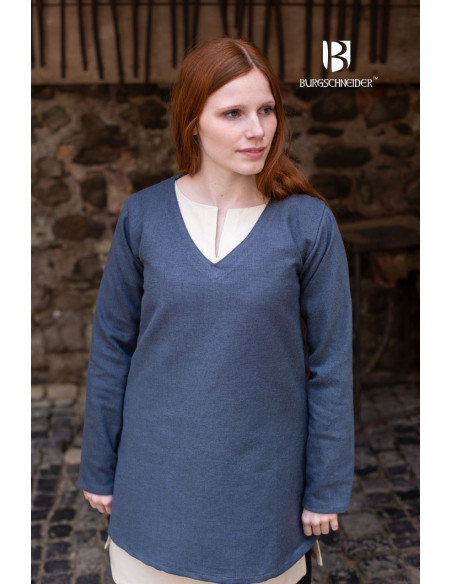 Medieval Tunic Frekja Grey-Blue