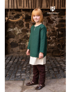 Medieval tunic for children, Eriksson green