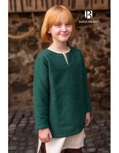 Medieval tunic for children, Eriksson green