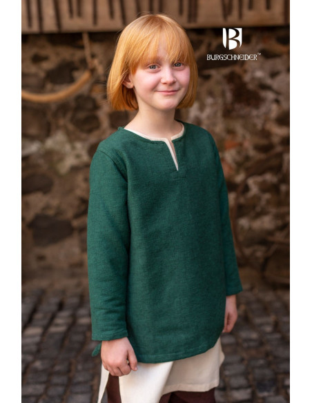 Medieval tunic for children, Eriksson green Medieval tunic for children, Eriksson green