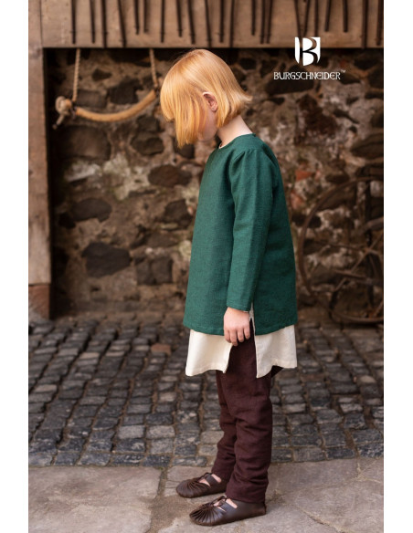 Medieval tunic for children, Eriksson green Medieval tunic for children, Eriksson green