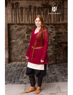 Medieval Tunic Hyria Red in Wool