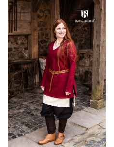 Medieval Tunic Hyria Red in Wool 2