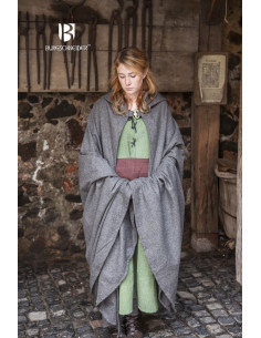 Hibernus medieval wool cloak, gray 2