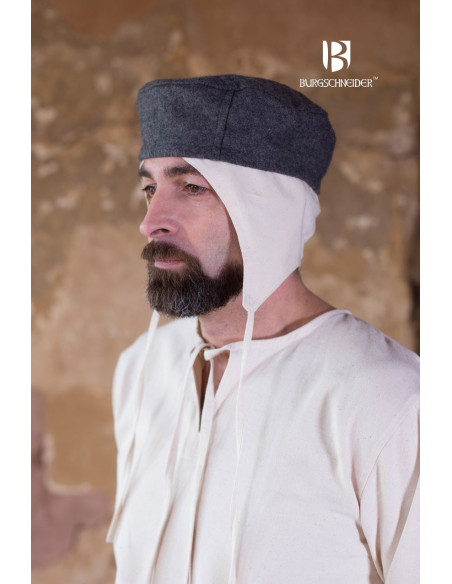 Hugo medieval hat, gray
