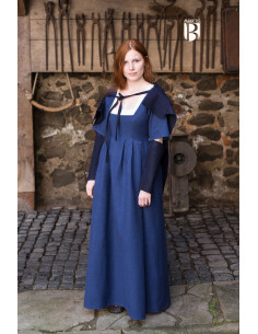 Frida Arm Warmers Sleeves in Blue 2