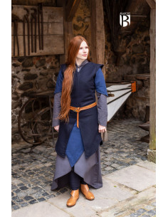 Meril women's tunic, blue wool