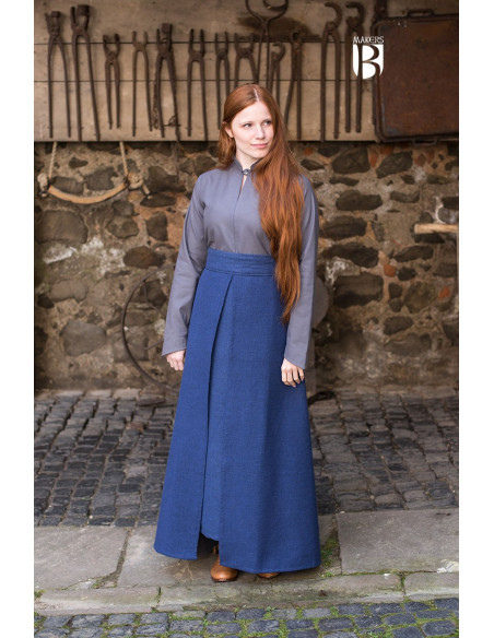 Mera medieval skirt, blue cotton