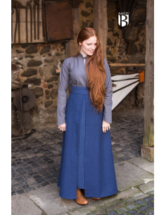 Mera medieval skirt, blue cotton 2