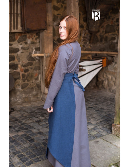 Tharya medieval skirt, blue cotton