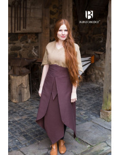 Tharya medieval skirt, brown cotton