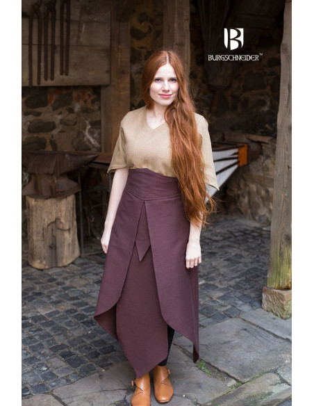 Tharya medieval skirt, brown cotton Tharya medieval skirt, brown cotton