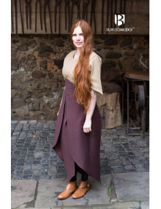 Tharya medieval skirt, brown cotton 2