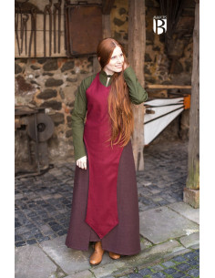 Medieval Apron, red wool 2
