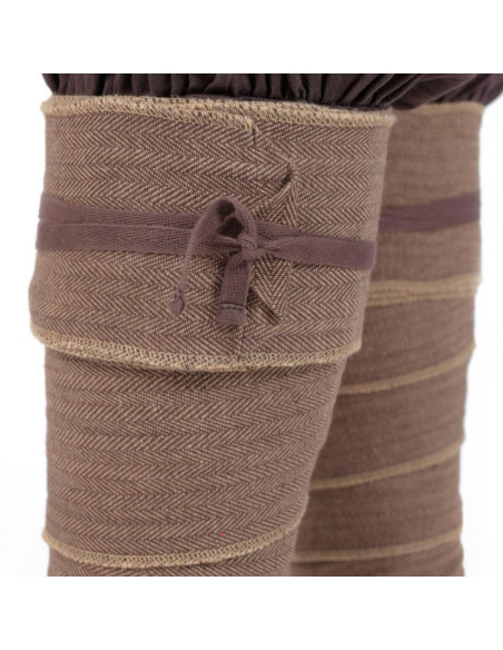 Medieval Twisted Socks with Wheat Design