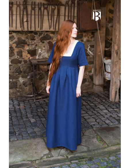 Frideswinde medieval dress, blue