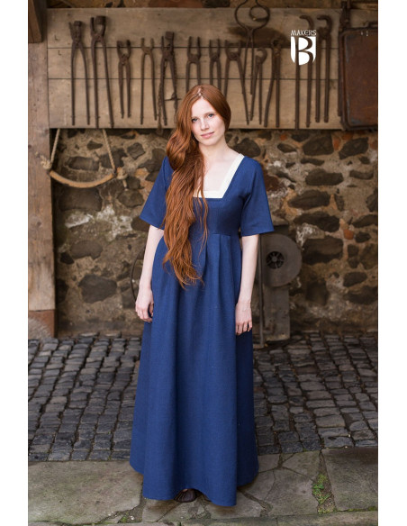 Frideswinde medieval dress, blue