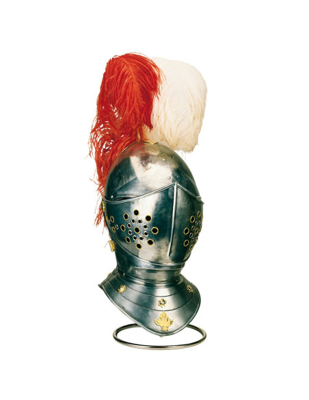 Medieval helmet with feather, Marto