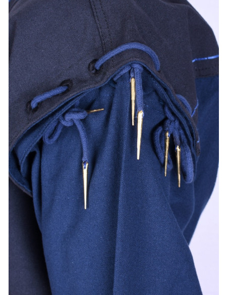Medieval Tunic Blue-Dark blue with detachable sleeves