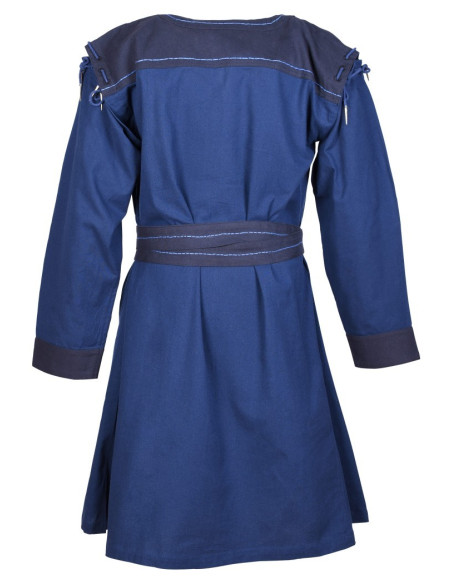 Medieval Tunic Blue-Dark blue with detachable sleeves