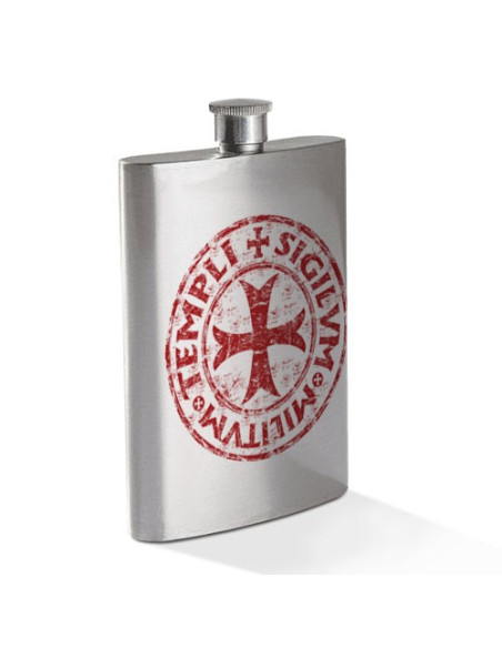 Stainless Steel Templar Seal Flask