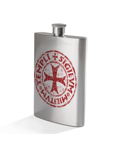 Stainless Steel Templar Seal Flask