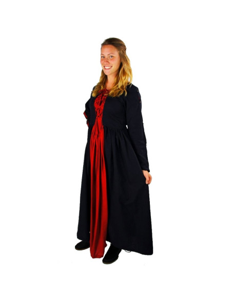 Medusa medieval dress, black-red