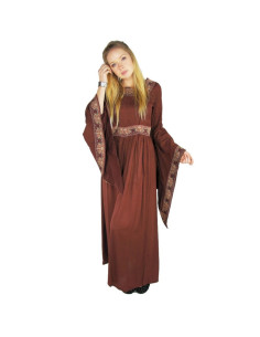 Medieval nobility dress, burgundy red