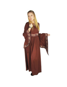 Medieval nobility dress, burgundy red