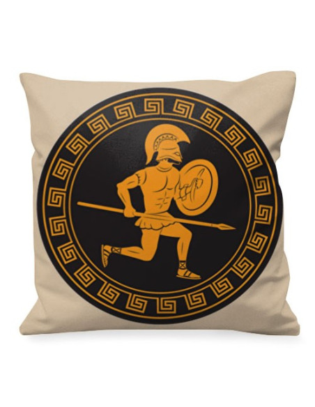 Greek Warrior with Shield and Spear Cushion Greek Warrior with Shield and Spear Cushion