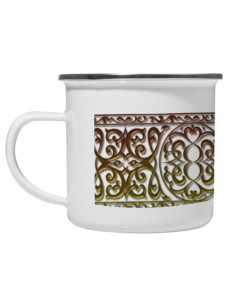 Vintage Brass Cup Medieval Border