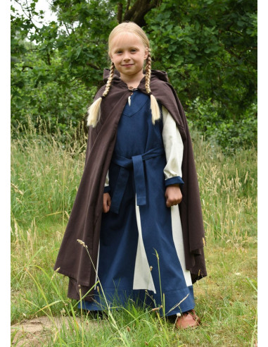 Medieval cape for children, brown