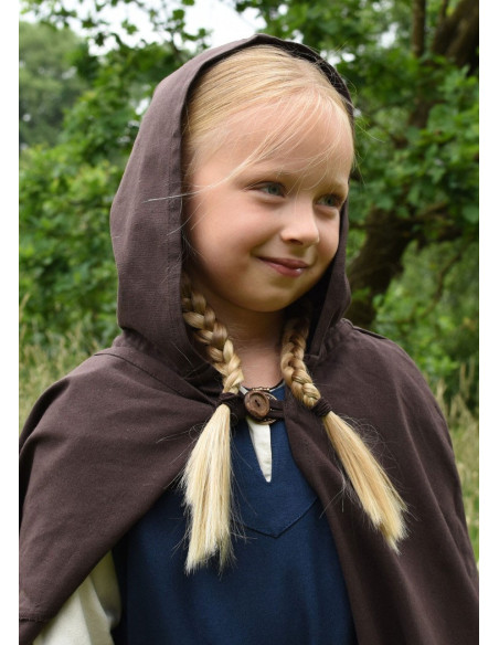Medieval cape for children, brown Medieval cape for children, brown