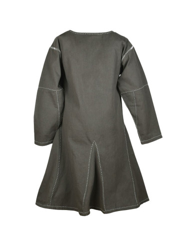 Medieval long-sleeved tunic Askur, olive green