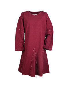 Medieval long-sleeved tunic Askur, red