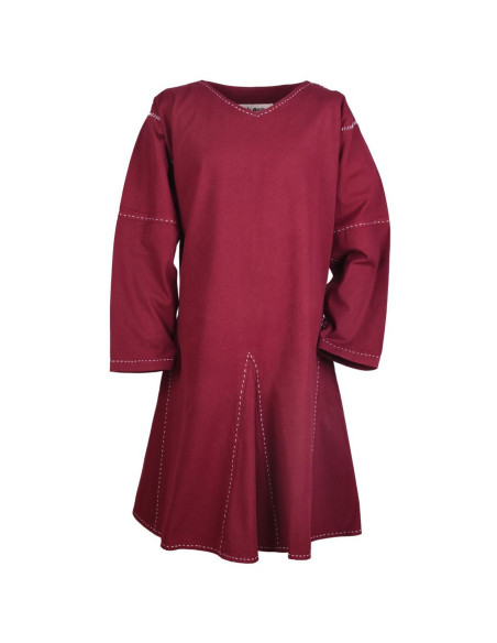 Medieval long-sleeved tunic Askur, red