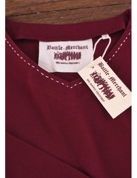 Medieval long-sleeved tunic Askur, red