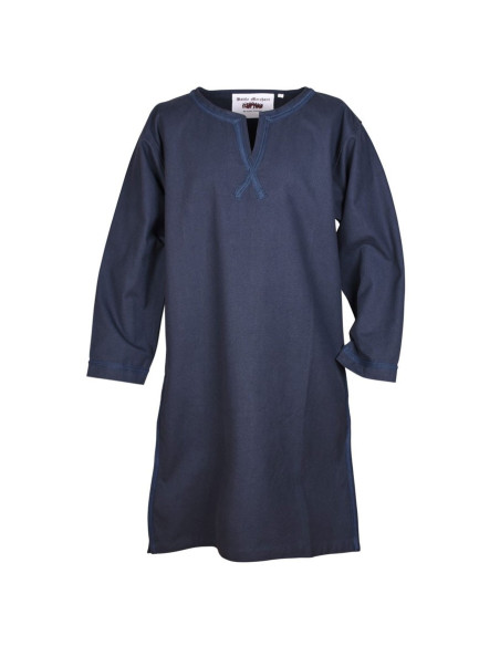 Albrecht long medieval tunic, dark blue