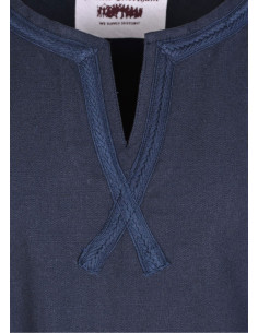 Albrecht long medieval tunic, dark blue 2
