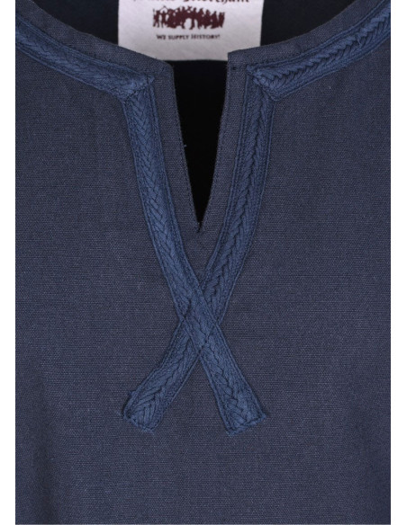 Albrecht long medieval tunic, dark blue