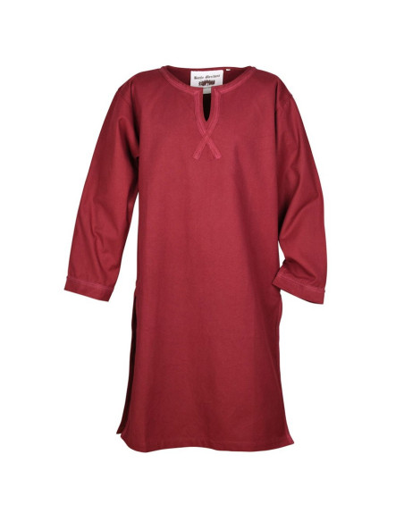 Albrecht long medieval tunic, red